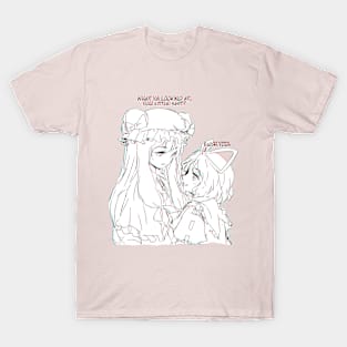 Tall and short person meeting each other but on a weeb degenerate vision T-Shirt